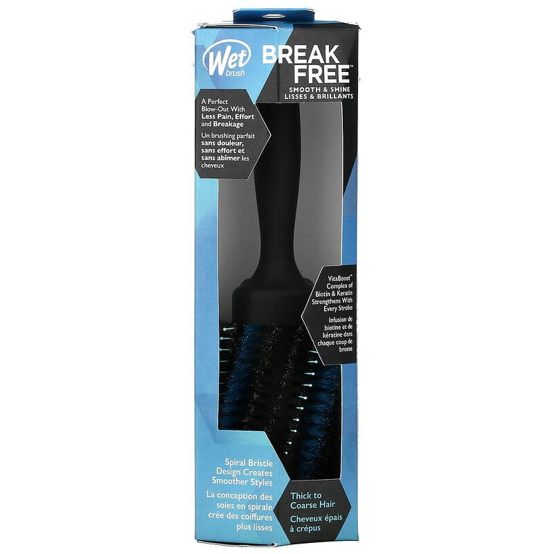 Round brush on sale for thick hair