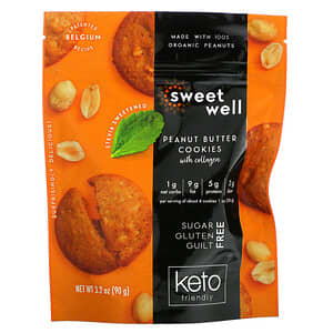 Sweetwell, Keto Cookies, with Collagen, Peanut Butter, 3.2 oz (90 g)'