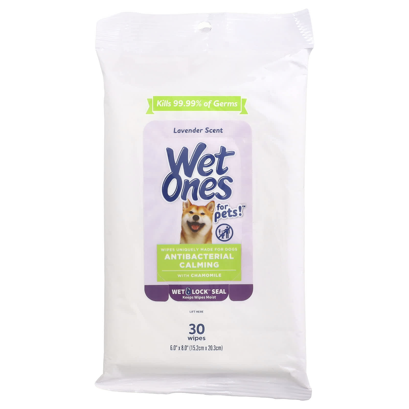 Wet Ones, For Pets™, успокаивающие салфетки для собак, с запахом лаванды, 30 шт.