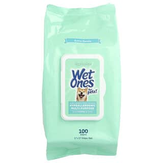 Wet Ones, 低致敏性維生素 A、C、E 多功能溼巾，狗狗專用，無香型，100 片