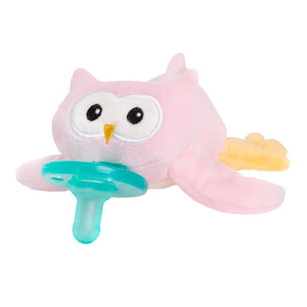 WubbaNub‏, Infant Pacifier, Pink Owl, 0-6 Months, 1 Pacifier