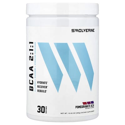 Swolverine, BCAA 2:1:1, Pomegranate Acai, 10.05 oz (285 g)