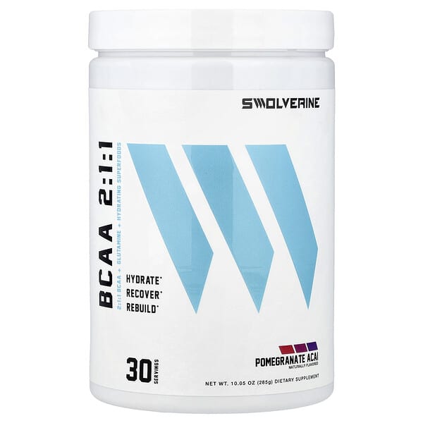 Swolverine, BCAA 2:1:1, Pomegranate Acai, 10.05 oz (285 g) — product photo 1