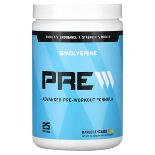 Swolverine, Pre, Advance Pre-Workout Formula, verbesserte Pre-Workout-Formel, Mango-Limonade, 457 g (1 lb.)