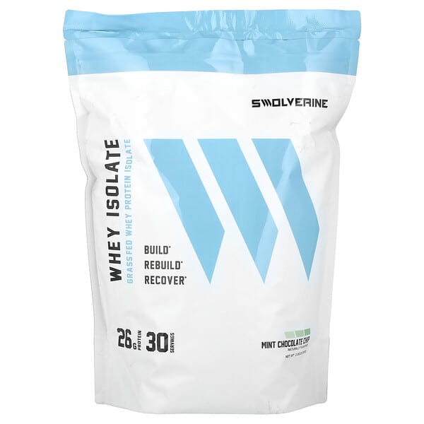 Swolverine, Whey Isolate, Mint Chocolate Chip, 2.05 lb (930 g)