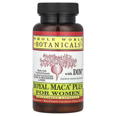 Whole World Botanicals, Royal Maca Women's Formula with DIM, 900 mg, 90 Vegetarian Capsules (550 mg per capsule)