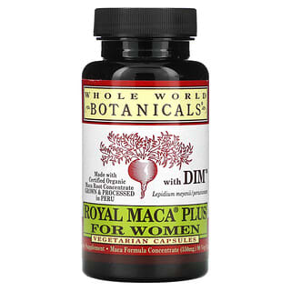 Whole World Botanicals, Royal Maca Plus with DIM for Women, 550 mg,  90 Vegetarian Capsules