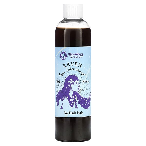 WiseWays Herbals, LLC, Raven, Apple Cider Vinegar Hair Rinse, For Dark Hair, 8 oz (236 ml)