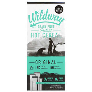 Wildway, حبوب ساخنة فورية خالية من بذور القمح، أصلية، 4 عبوات، 1.75 أونصة (50 جم) لكل عبوة.
