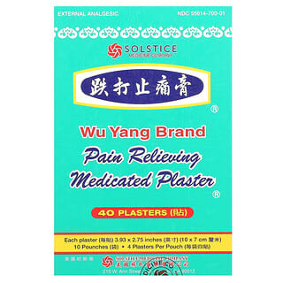 Wu Yang Brand, Apósito medicinal para aliviar el dolor, 40 apósitos