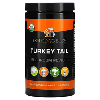 Exploding Buds, Turkey Tail, Cogumelo Orgânico Certificado em Pó, 360 g (12,7 oz)