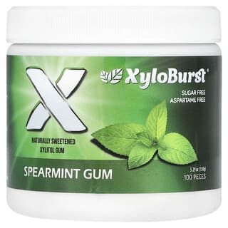 Xyloburst, Xylitol Gum, Spearmint, 100 Pieces, 5.29 oz (150 g)