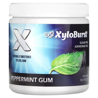 Xyloburst, Chewing-gum au xylitol à la menthe poivrée 150 g, 100 dragées