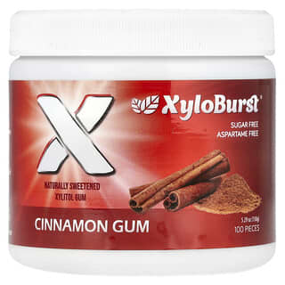 Xyloburst, Chewing Gum au Xylitol, Canelle, 5,29 oz (150 g), 100 Unités