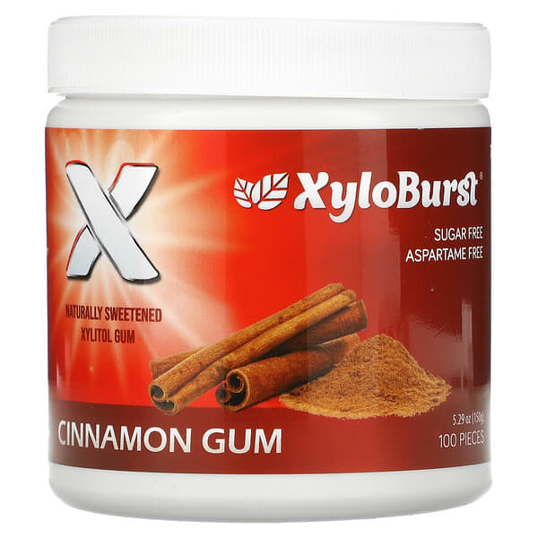 Xyloburst, 木糖醇口香糖，肉桂，5.29 盎司（150 克），100 粒