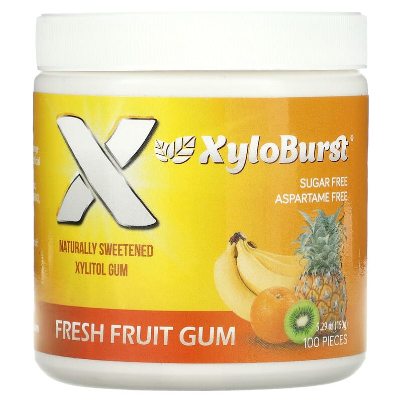 Chewing Gum au Xylitol, Canelle, 5,29 oz (150 g), 100 Unités