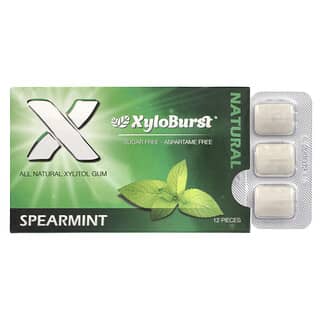 Xyloburst, Xylitol Gum, Spearmint, 12 Pieces