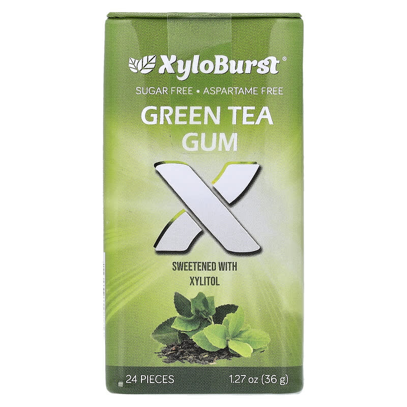 キシリトールガム、緑茶、24個、36g