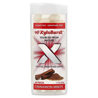 Xyloburst, Xylitol Sweetened Mints, Cinnamon, 60 Pieces