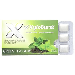 Xyloburst, Natürlich gesüßtes Xylitgummi, grüner Tee, 12 Stück