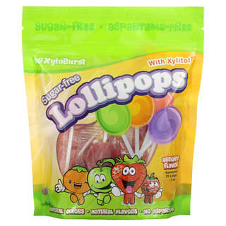Xyloburst, Sugar-Free Lollipops with Xylitol, Assorted, Approximately 25 Lollipops (7 oz)