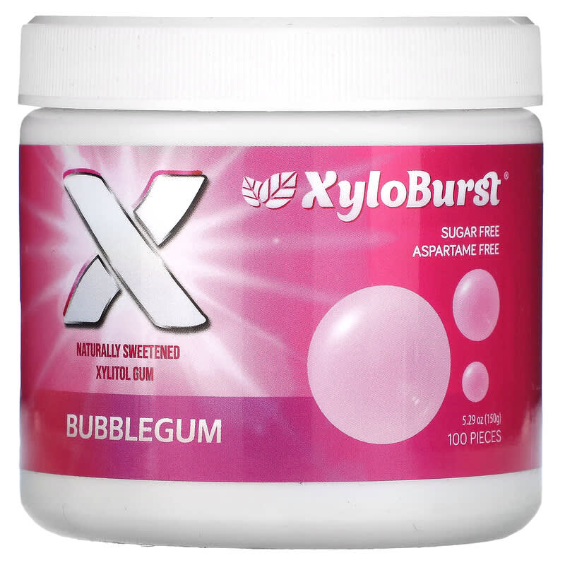キシリトールガム、バブルガム、100個、150g（5.29オンス）