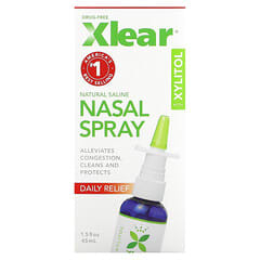Xlear, Xylitol Saline Nasal Spray, Fast Relief, Meersalz-Nasenspray mit Xylit, schnelle Linderung, 45 ml (1,5 fl. oz.)