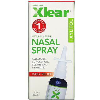 Xlear, Xylitol Saline Nasal Spray, Fast Relief, Meersalz-Nasenspray mit Xylit, schnelle Linderung, 45 ml (1,5 fl. oz.)
