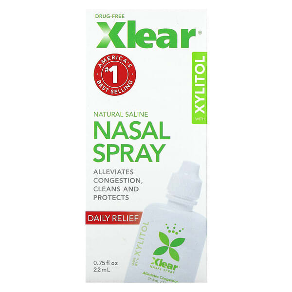 Xlear, Natural Saline Nasal Spray, 0.75 fl oz (22 ml)