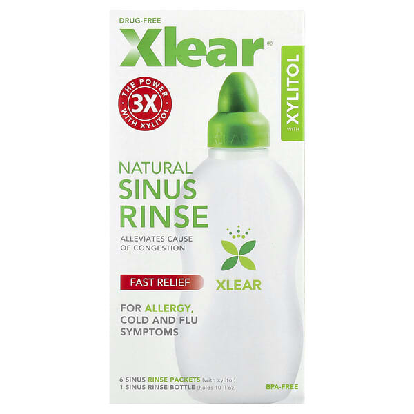 Xlear, Enjuague sinusal natural con xilitol, 1 kit