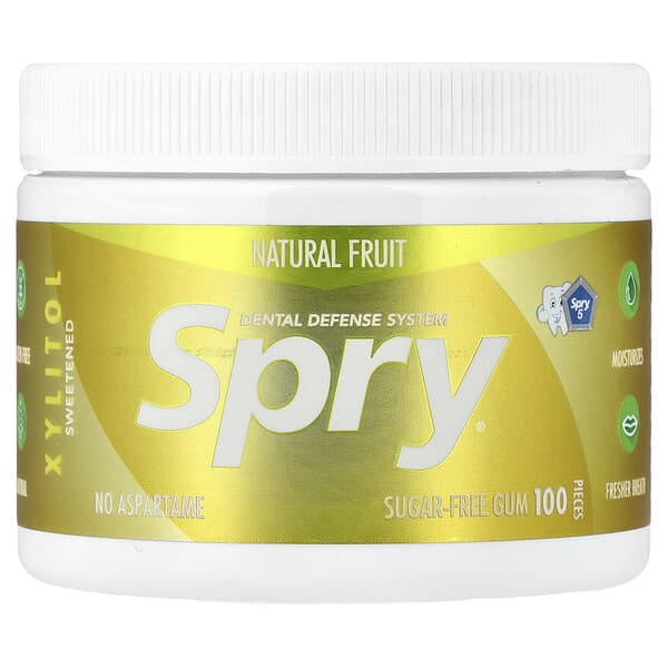 Xlear, Spry®，無糖口香糖，天然水果味，100 粒
