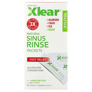 Xlear, Natural Sinus Rinse Packets, 50 Packets, 6 g Each