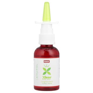 Xlear, Max, Spray nasal de solución salina natural con xilitol, Máximo alivio, 45 ml (1,5 oz. Líq.)