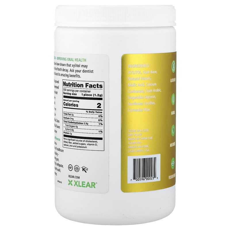Spry®, Chewing Gum, Natural Fruit, Sugar Free, 550 Pieces