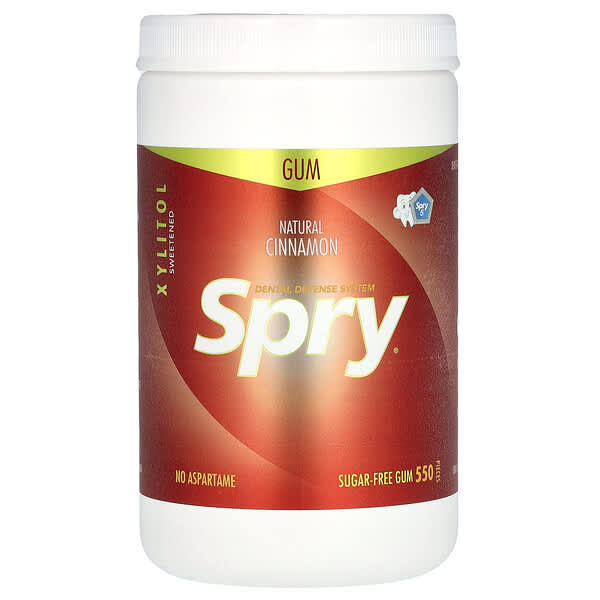 Xlear, Spry，口香糖，天然肉桂，無糖，550 片（660 克）