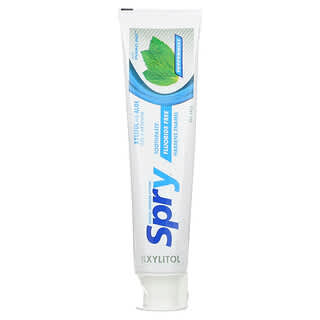 Xlear, Spry（スプライ）歯磨き粉、歯垢＆歯石対策、フッ化物不使用、ペパーミント141g（5オンス）