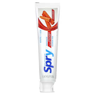 Xlear, Pasta dental Spry, Control del sarro antiplaca, Sin fluoruro, Canela`` 141 g (5 oz)