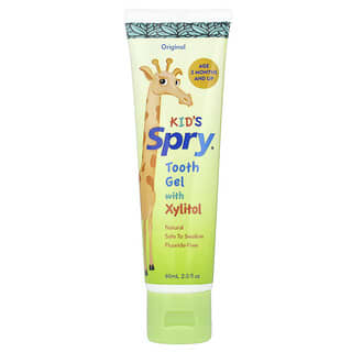 Xlear, Kid's Spry®, Tooth Gel with Xylitol, Age 3 Months and Up , Original, 2 fl oz (60 ml)