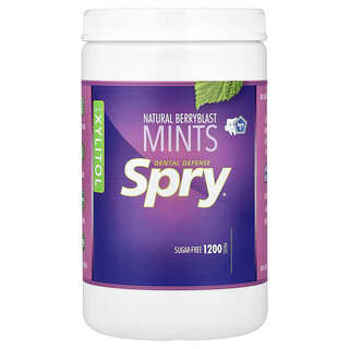 Xlear, Spry® Dental Defense мятные конфеты с ксилитолом, натуральный вкус ягод, 1200 шт.
