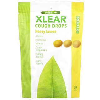 Xlear, Cough Drops with Xylitol, Honey Lemon, 30 Drops