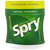 Spry, chewing-gum protection dentaire plus fort plus longtemps, menthe verte naturelle, sans sucre, 55 dragées