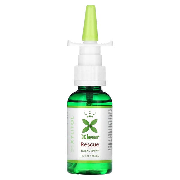 Xlear, 레스큐 비강 스프레이, 자일리톨 함유, 신속한 완화, 45ml(1.5fl oz)