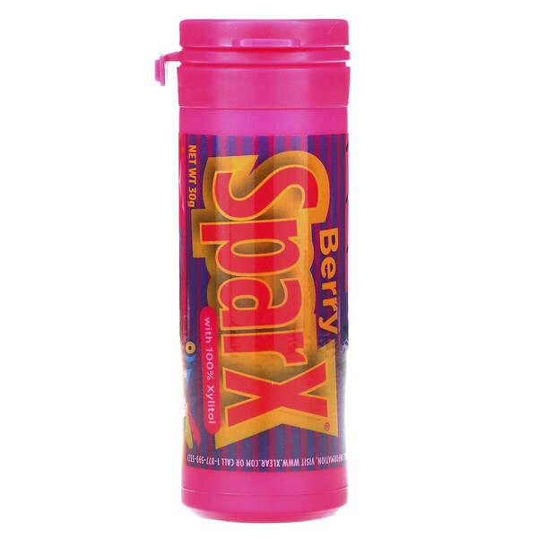 Xlear, スパークス キャンディー, 100% キシリトール, Berry, 30 g