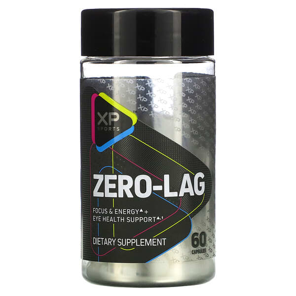 XP Sports, Zero-Lag, Enfoque y energía, y refuerzo para la salud ocular, 60 cápsulas