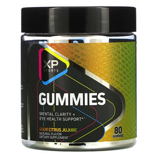 XP Sports, Gummies, Mental Clarity + Eye Health Support, Sour Citrus Jujube, 80 Gummies
