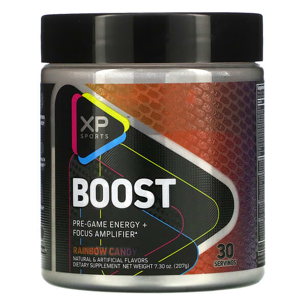 XP Sports‏, Boost, Pre-Game Energy + Focus Amplifier, Rainbow Candy, 7.30 oz (207 g)