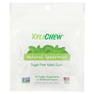 XyliDENT, Xylichew, Natural Spearmint, 50 Pieces, 2.29 oz (65 g)