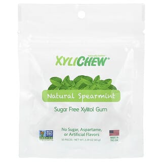 XyliDENT, Xylichew, Natural Spearmint, 50 Pieces, 2.29 oz (65 g)