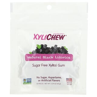 XyliDENT, Xylichew, натуральна чорна солодка, 50 шматочків, 65 г (2,29 унції)