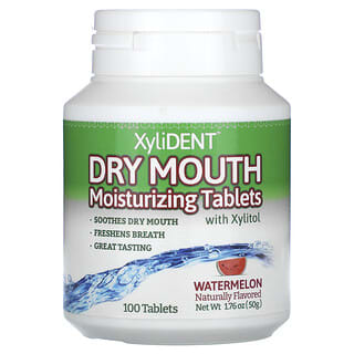 XyliDENT, увлажняющие таблетки от сухости во рту с ксилитолом, арбуз, 100 таблеток